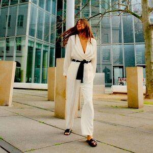Brand new with tags unworn Zara Jumpsuit with matching belt.